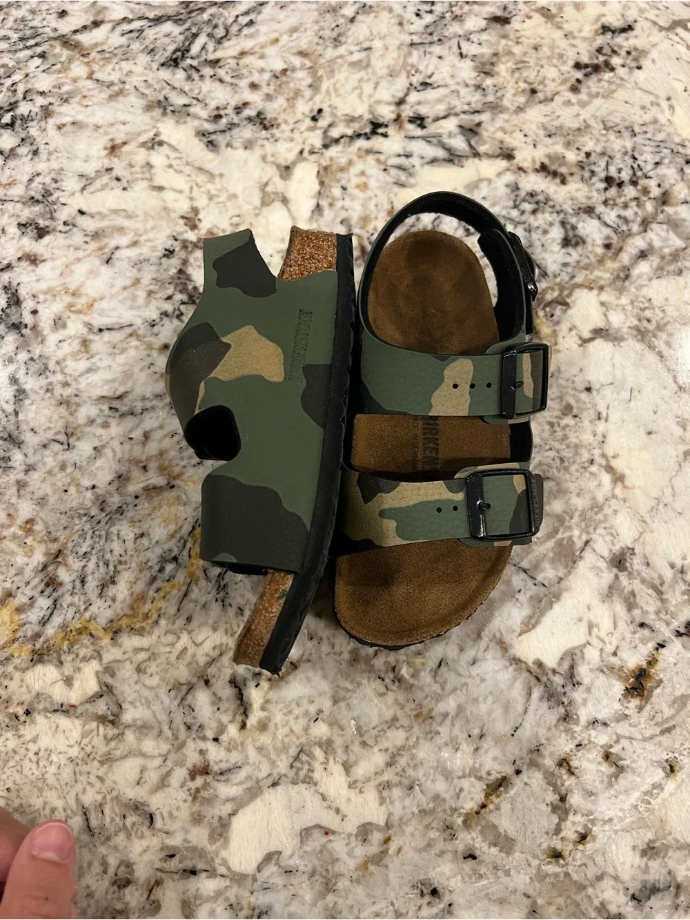 Birkenstock Kids Camouflage Two-Strap Sandals - Green Camo